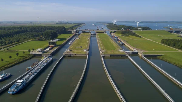Volkeraksluizen Hollands Diep. Drone photograpy from the delta w