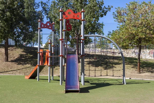 Colorful playground on yard in the park, An image of colorful ch — Stock Photo, Image