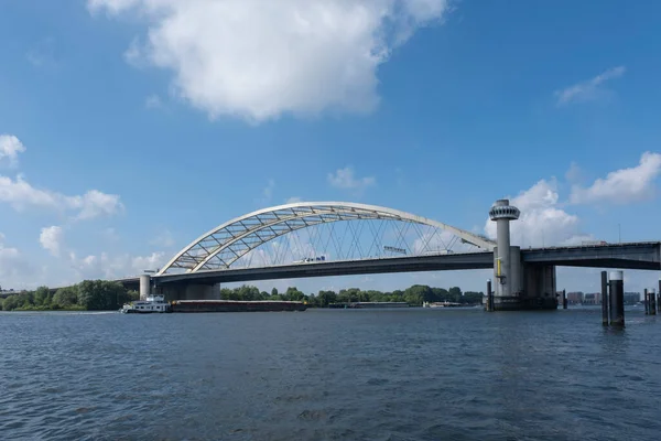 Van Brienenoord Puente Rotterdam Sobre Río Nieuwe Maas Visto Desde —  Fotos de Stock