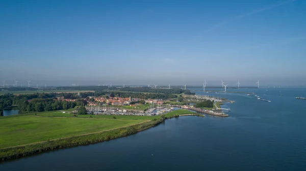 Letecký Pohled Opevněné Město Willemstad Moerdijk Provincii Noord Brabant Nizozemsko — Stock fotografie