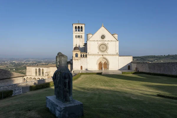 Prachtige Basiliek Van Sint Franciscus Van Assisi Vroege Ochtend Stockfoto