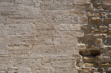 Yıpranmış ve hasarlı eski tuğla duvar arka planı