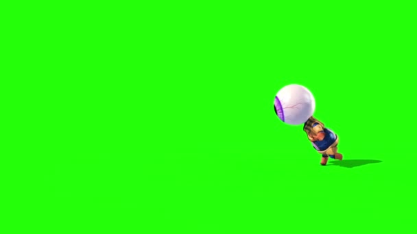 Группа Eye Man Ring Green Screen Side Renderings Animation — стоковое видео