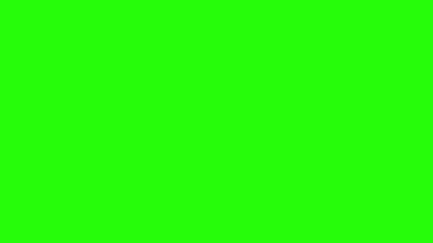 モンスター目男は 緑色の画面を実行 レンダリング アニメーションをバックアップ — ストック動画