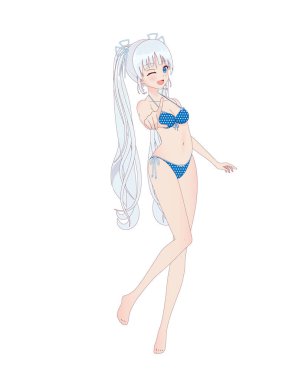 Güzel anime manga kız bikini
