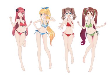 Güzel anime manga kız bikini