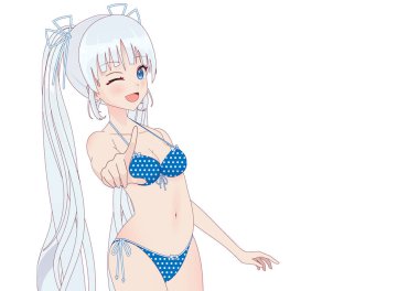 Güzel anime manga kız bikini