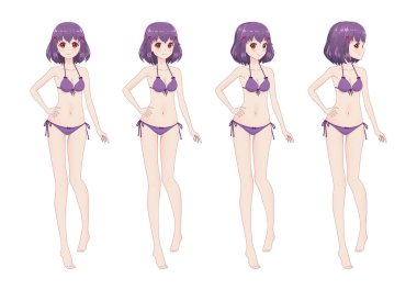 Güzel anime manga kız bikini