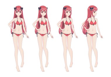 Güzel anime manga kız bikini