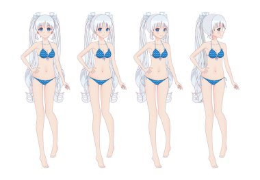 Güzel anime manga kız bikini