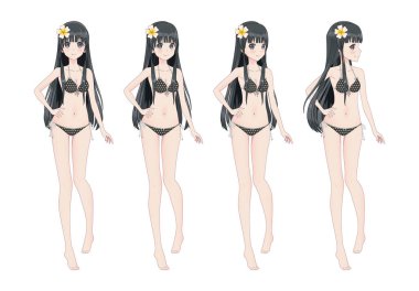 Güzel anime manga kız bikini