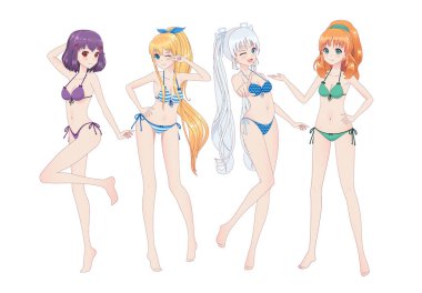 Güzel anime manga kız bikini