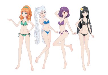 Güzel anime manga kız bikini