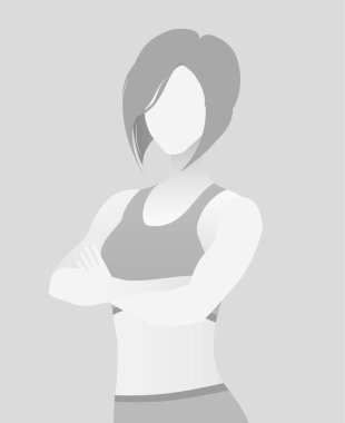 Varsayılan yer tutucu fitness eğitmeni bir T-shirt.