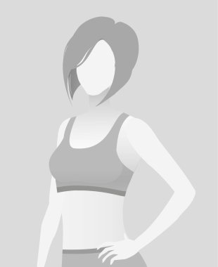 Varsayılan yer tutucu fitness eğitmeni bir T-shirt.