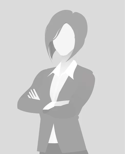 Default marcador de posición mujer de negocios de media longitud por — Vector de stock