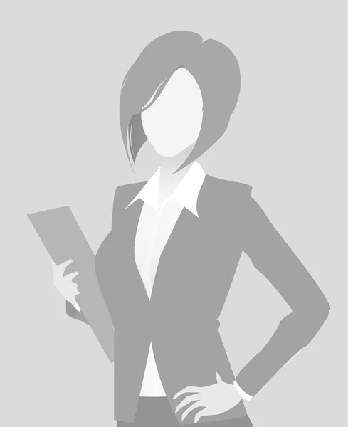 Default placeholder businesswoman half-length por — Stock Vector