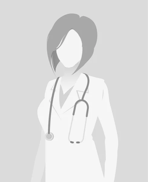 Default placeholder doctor half-length portrait — Stock Vector