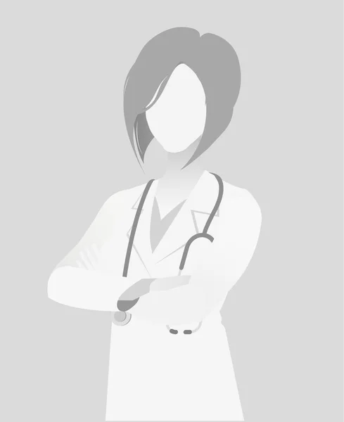 Alapértelmezett helyőrző orvos félalakos portré — Stock Vector