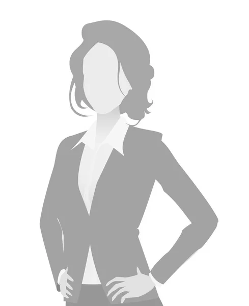 Default marcador de posición mujer de negocios de media longitud por — Vector de stock