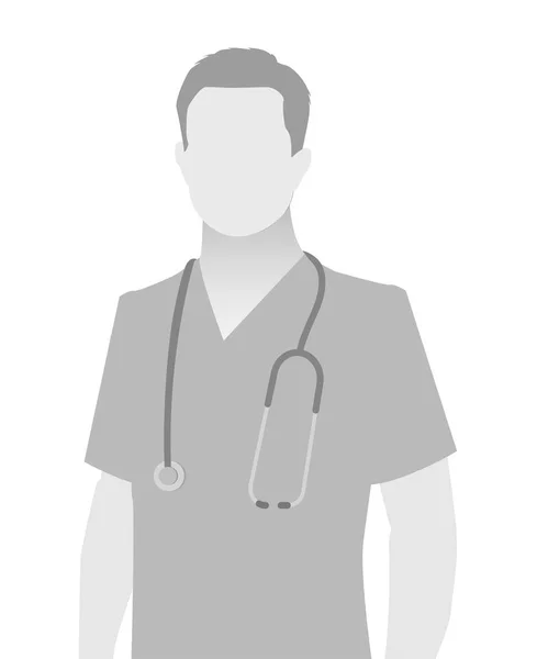 Default marcador de posición médico retrato de media longitud — Vector de stock