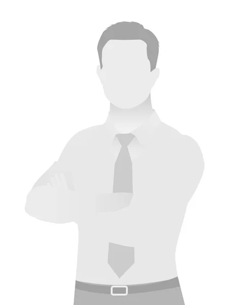 Default marcador de posición hombre de negocios de media longitud portr — Vector de stock