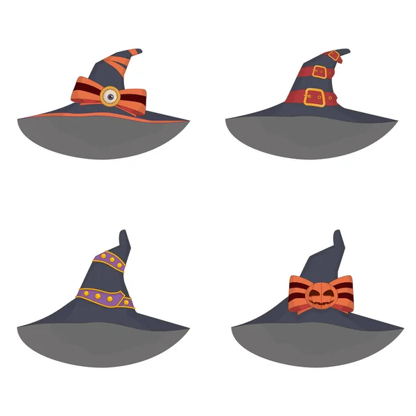 Набір незвичайних капелюхів у манга-стилі аніме — стоковий вектор