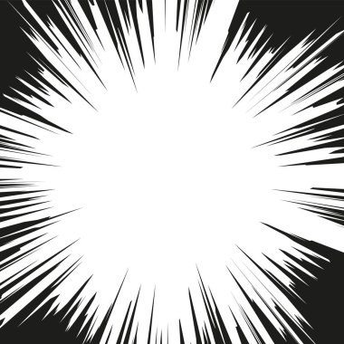 Çizgi roman eylem satırları. Hız çizgileri Manga çerçeve