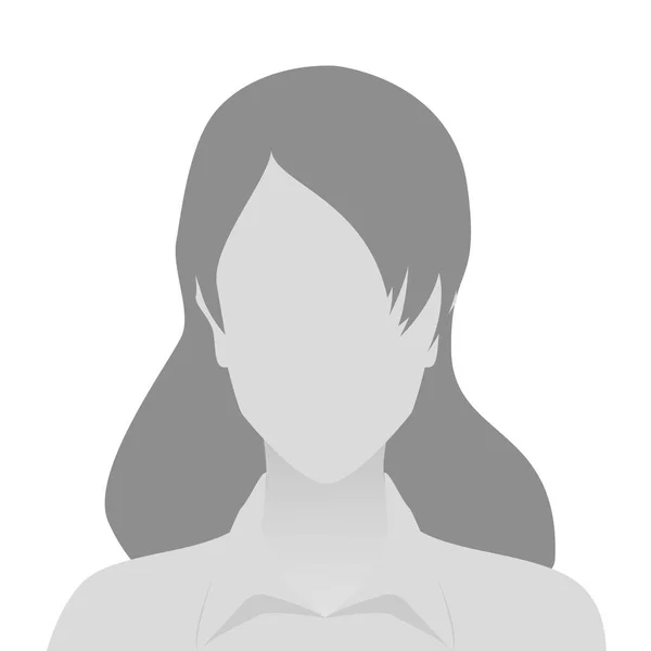 Persona gris foto marcador de posición mujer — Vector de stock
