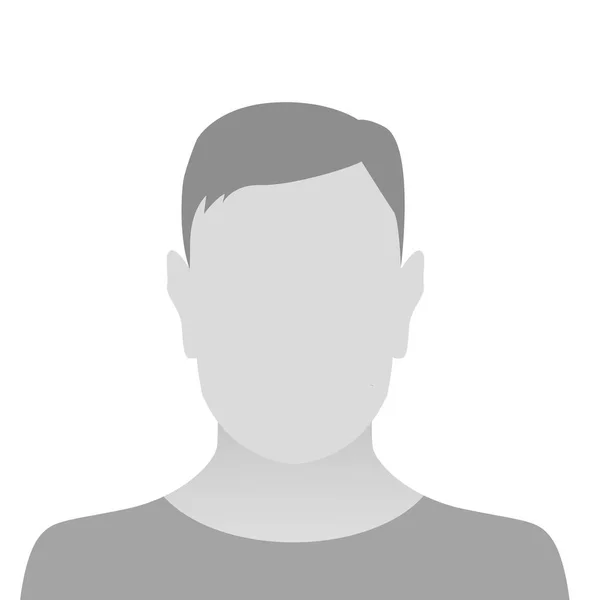 Persona gris foto marcador de posición hombre — Vector de stock