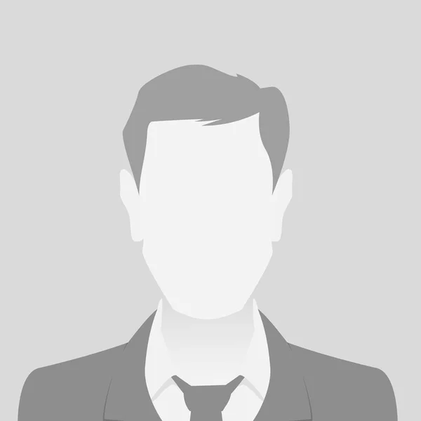 Persona gris foto marcador de posición hombre — Vector de stock