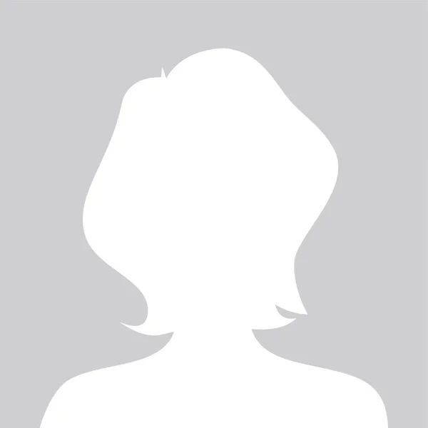 Persona gris foto marcador de posición mujer — Vector de stock