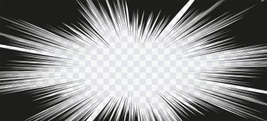 Çizgi roman eylem satırları. Hız çizgileri Manga çerçeve