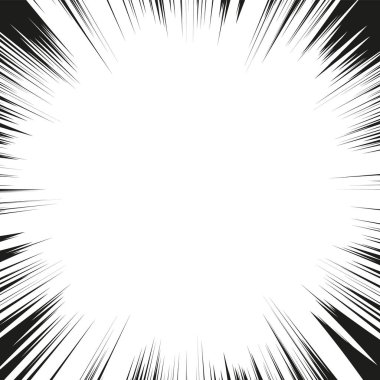 Çizgi roman eylem satırları. Hız çizgileri Manga çerçeve