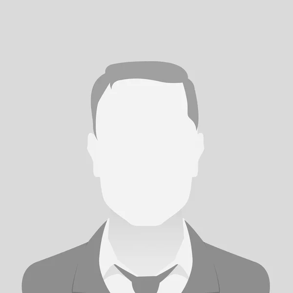 Persona gris foto marcador de posición hombre — Vector de stock