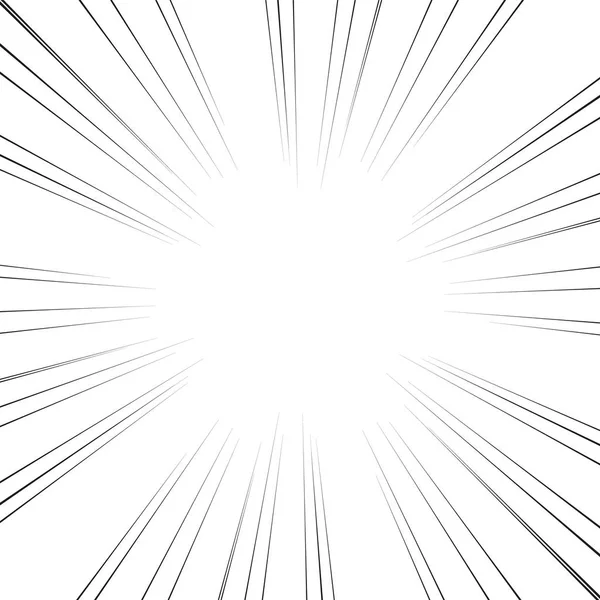 Comic-Action-Linien. Speed Lines Manga Frame — Stockvektor