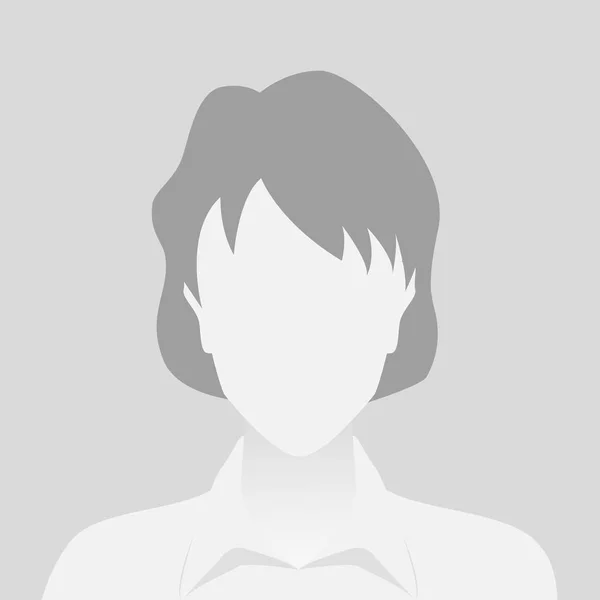 Persona gris foto marcador de posición mujer — Vector de stock