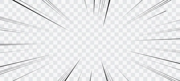 Comic-Action-Linien. Speed Lines Manga Frame — Stockvektor