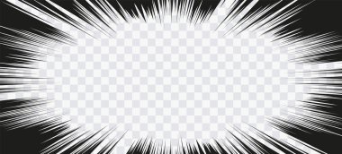 Çizgi roman eylem satırları. Hız çizgileri Manga çerçeve