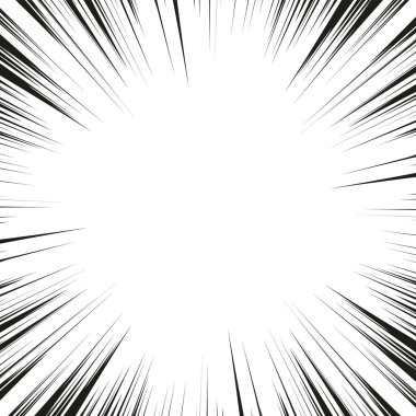 Çizgi roman eylem satırları. Hız çizgileri Manga çerçeve