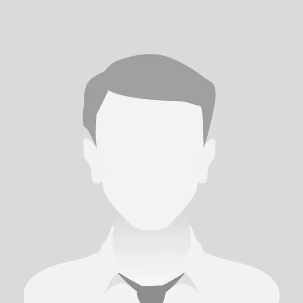 Persona gris foto marcador de posición hombre — Vector de stock