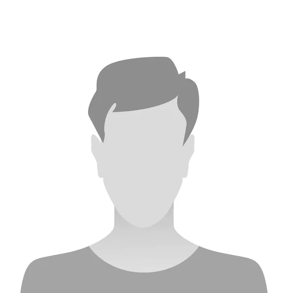 Persona gris foto marcador de posición hombre — Archivo Imágenes Vectoriales