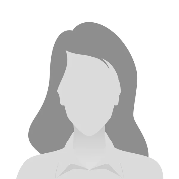 Persona gris foto marcador de posición mujer — Vector de stock