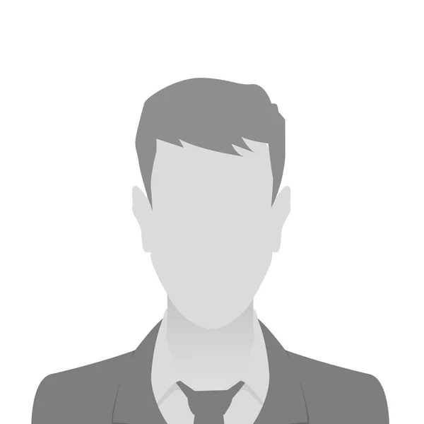 Persona gris foto marcador de posición hombre — Vector de stock