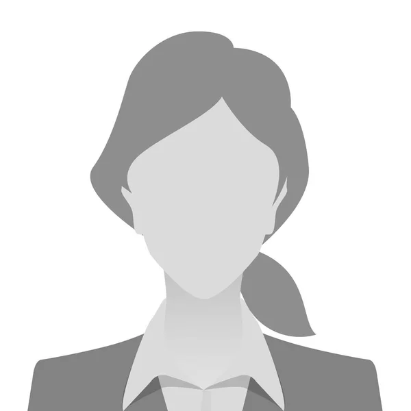 Persona gris foto marcador de posición mujer — Vector de stock