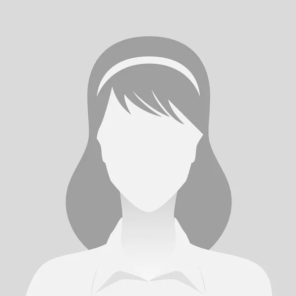 Persona gris foto marcador de posición mujer — Vector de stock