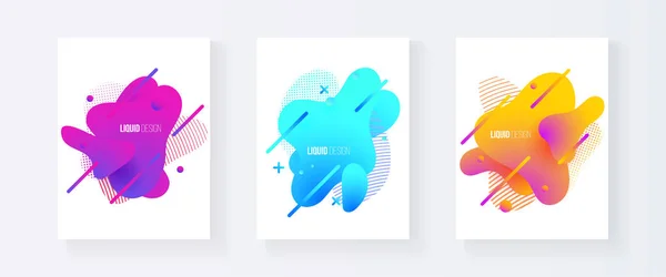 Conjunto de capas abstratas de formas líquidas —  Vetores de Stock