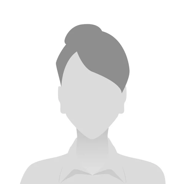 Persona gris foto marcador de posición mujer — Vector de stock