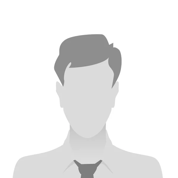 Persona gris foto marcador de posición hombre material diseño — Vector de stock