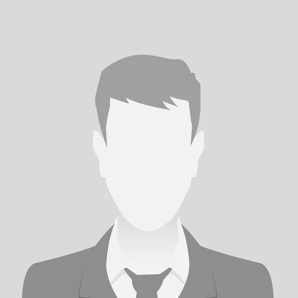 Persona gris foto marcador de posición hombre material diseño — Vector de stock